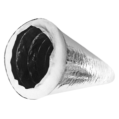 2x 6" Acoustic Ducting 5m Polyester Insulated for Air-Con or Hydroponic Tents-Off Grid Living Supplies