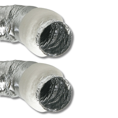 2x 6" Acoustic Ducting 5m Polyester Insulated for Air-Con or Hydroponic Tents-Off Grid Living Supplies
