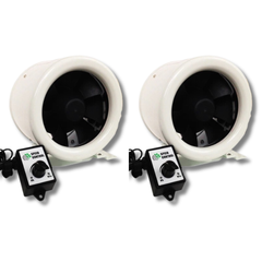 2x 6" ECO 40W Inline Duct Fans 350CFM with Speed Controller-Off Grid Living Supplies