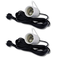 2x CFL / LED Lamp Holders E39 / E40 Base-Off Grid Living Supplies