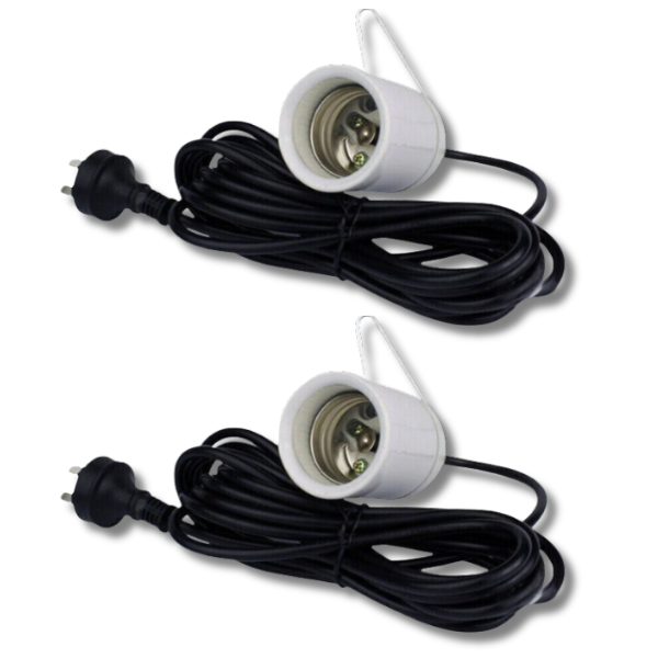 2x CFL / LED Lamp Holders E39 / E40 Base-Off Grid Living Supplies