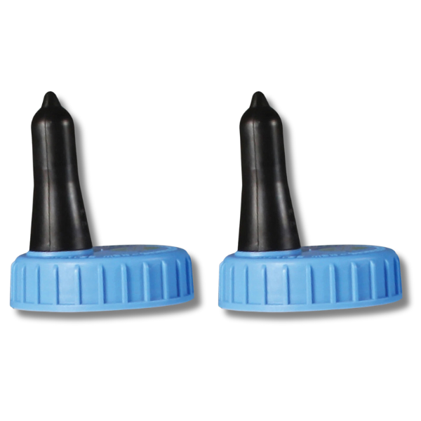 2x Speedy Feeder Caps with 3-Speed Teats for Calf Bottles-Off Grid Living Supplies Australia