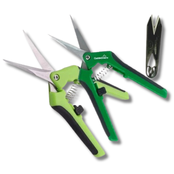 2x Stainless Steel Bud Pruners Straight and Curved Blade-Off Grid Living Supplies