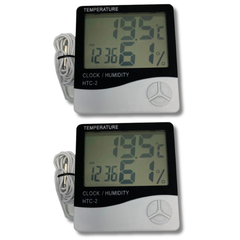 2x Temperature & Humidity Meters with Electronic LCD Display for Grow Tents-Off Grid Living Supplies