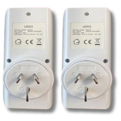 2x Wall Power Socket with USB Type C Countdown Timer Switch Safety Control-Off Grid Living Supplies