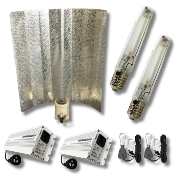 2x Wing Shade Reflectors with 400W Super HPS Grow Bulbs and 600W Digital Ballast-Off Grid Living Supplies