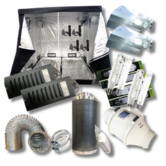 2x2x2m Grow Room with 4" Ventilation and 600W HPS / MH Ballast Lamp-Off Grid Living Supplies