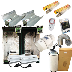 2x2x2m Grow Tent System with 2x 600W Digital Ballast Lights and Fan Filter-Off Grid Living Supplies