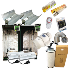 2x2x2m Grow Tent System with 2x 600W Digital Ballast Lights and Fan Filter-Off Grid Living Supplies