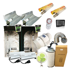 2x2x2m Grow Tent System with 600W Digital Ballast Light, Fan and Filter-Off Grid Living Supplies