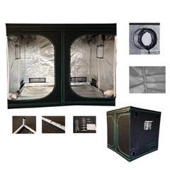 2x2x2m Grow Tent with 2x 200W LED Board Lights and 6 Inch Carbon Filter Vent Kit-Off Grid Living Supplies