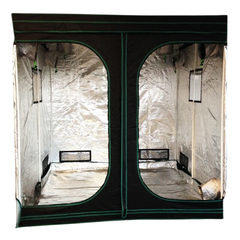 2x2x2m Grow Tent with 2x 200W LED Board Lights and 6 Inch Carbon Filter Vent Kit-Off Grid Living Supplies
