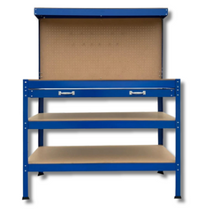 3-Layer Work Bench with Tool Shelf - Blue-Off Grid Living Supplies Australia