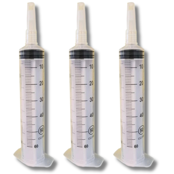 3 Pack Disposable 60ml Syringes Catheter Tip with Caps-Off Grid Living Supplies