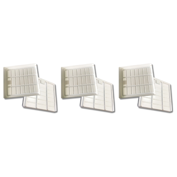 3 Pack Flood and Drain Trays 550x550x80mm Hydroponic Nursery Bed-Off Grid Living Supplies