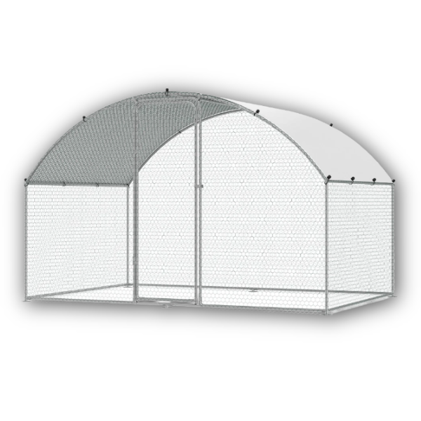 3 x 2 x 2m Metal Chicken Coop Walk-In Run with Waterproof Cover-Off Grid Living Supplies Australia