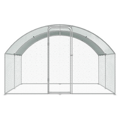 3 x 4 x 2m Metal Chicken Coop Walk-In Run with Waterproof Cover-Off Grid Living Supplies Australia