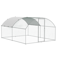 3 x 4 x 2m Metal Chicken Coop Walk-In Run with Waterproof Cover-Off Grid Living Supplies Australia