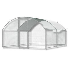 3 x 4 x 2m Metal Chicken Coop Walk-In Run with Waterproof Cover-Off Grid Living Supplies Australia