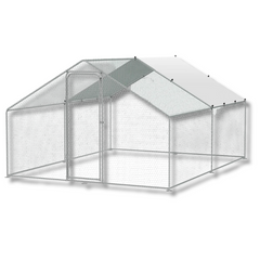 3 x 4 x 2m Metal Chicken Coop Walk-In Run with Waterproof Cover-Off Grid Living Supplies Australia