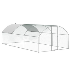 3 x 6 x 2m Metal Chicken Coop Walk-In Run with Waterproof Cover-Off Grid Living Supplies Australia