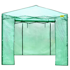 3.66m x 2.44m Walk-In Greenhouse Pop-Up with Roll-Up Doors & Windows - Portable Design-Off Grid Living Supplies