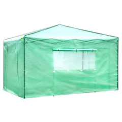 3.66m x 2.44m Walk-In Greenhouse Pop-Up with Roll-Up Doors & Windows - Portable Design-Off Grid Living Supplies