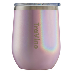 355ml Insulated Wine Cup Stemless Pink-Off Grid Living Supplies Australia