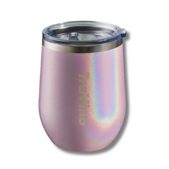 355ml Insulated Wine Cup Stemless Pink-Off Grid Living Supplies Australia