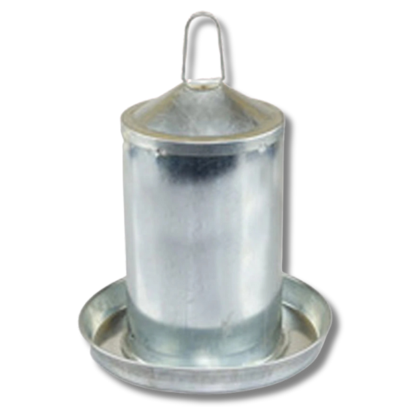 3L Galvanised Poultry Suspension Waterer for Chickens & Fowl-Off Grid Living Supplies Australia