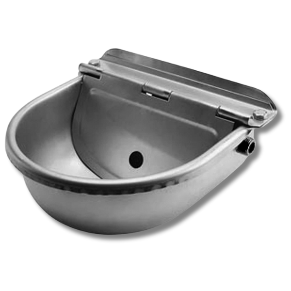 3L Stainless Steel Water Bowl Trough with Float Valve for Cattle, Dogs & Horses-Off Grid Living Supplies Australia