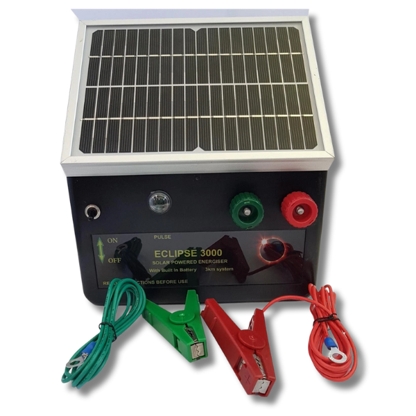 3km Solar Electric Fence Energiser Charger - Thunderbird Eclipse 3000-Off Grid Living Supplies Australia