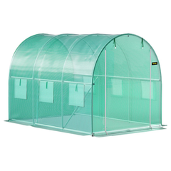3m x 2m x 2m Walk-In Tunnel Greenhouse with Galvanised Frame & Waterproof Cover-Off Grid Living Supplies