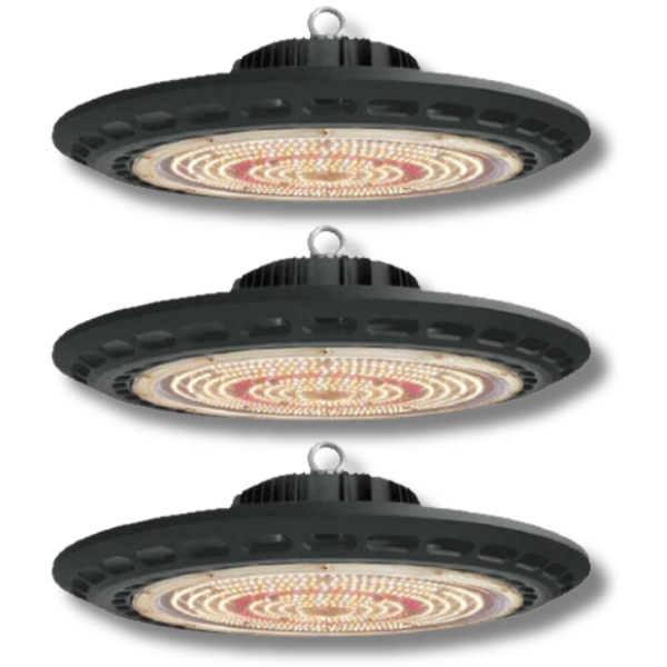 3x 100W Full Spectrum UFO LED Grow Lights High Output-Off Grid Living Supplies