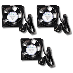 3x 120mm Energy Saving Ventilation Fans for Tent or Cabinet-Off Grid Living Supplies