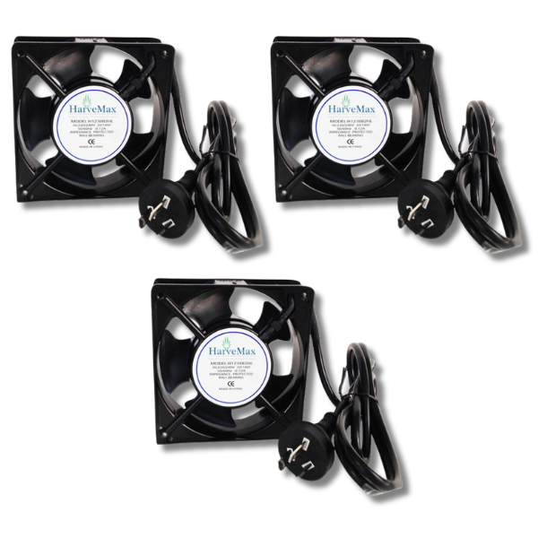 3x 120mm Energy Saving Ventilation Fans for Tent or Cabinet-Off Grid Living Supplies