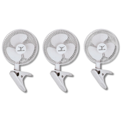 3x 150mm Two Speed Quiet Clip Fans with Desk Clamp AU Plug-Off Grid Living Supplies