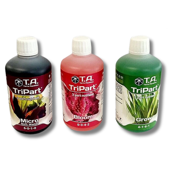3x 500ml TriPart Starter Kit Grow, Bloom & Micro Soft Water Nutrients for Hydroponics - Terra Aquatica-Off Grid Living Supplies