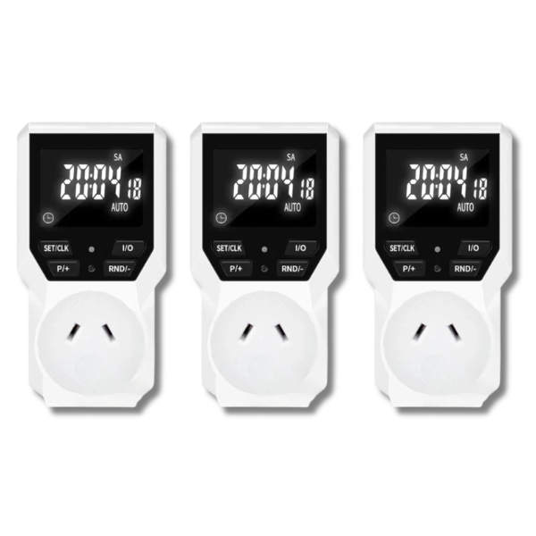 3x Digital Timer Switch for Charger Light Heater Fan Fish Tank Pump Control-Off Grid Living Supplies