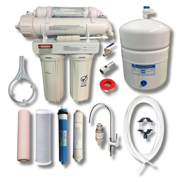 4 + 5 Stage Reverse Osmosis Undersink Water Filter 100GPD with RO Membrane-Off Grid Living Supplies Australia