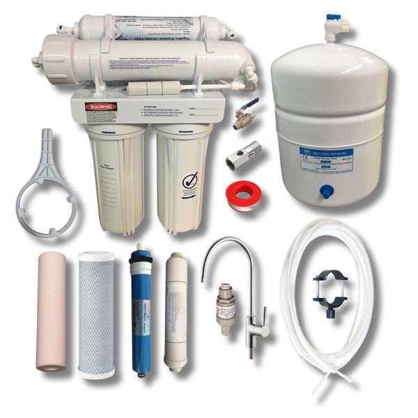4 + 5 Stage Undersink Reverse Osmosis Water Filter System with RO Membrane-Off Grid Living Supplies Australia