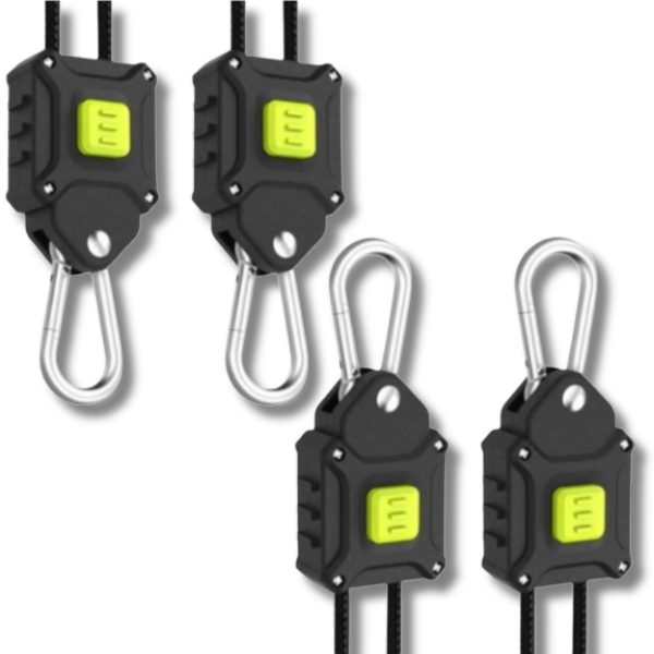 4 Adjustable Rope Ratchet Yoyo Hangers for LED Grow Lights-Off Grid Living Supplies