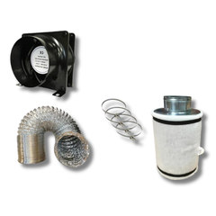 4" Axial Fan with Carbon Filter & Ducting Ventilation Kit-Off Grid Living Supplies