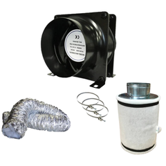 4" Axial Fan with Filter & Ducting Ventilation Kit-Off Grid Living Supplies