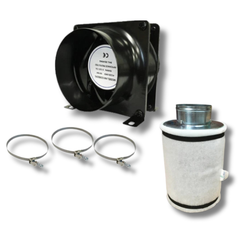 4" Axial Fan with Filter & Ducting Ventilation Kit-Off Grid Living Supplies