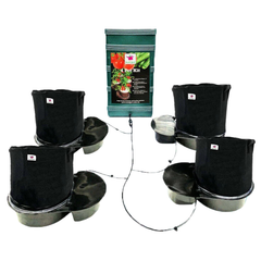 4 Fabric Pot Auto Watering Kit with Nutrient A & B-Off Grid Living Supplies