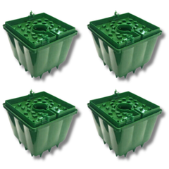4 Pack 150mm Drip Grow Pot Kits with Webbed Bottom-Off Grid Living Supplies