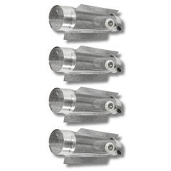 4 Pack 6 Inch / 150mm Cool Tube Reflectors for HPS / MH Grow Lights-Off Grid Living Supplies