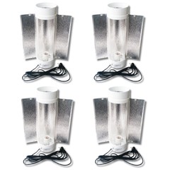 4 Pack 6 Inch Cool Tube 51cm Reflectors for MH / HPS Grow Lights-Off Grid Living Supplies