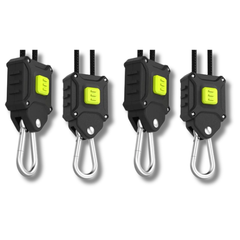 4 Pack Adjustable Rope Ratchet Grow Tent Light Reflector Hangers-Off Grid Living Supplies